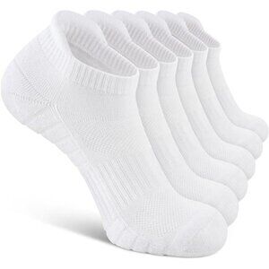 Low Cut Ankle Socks 6 Pack Cushioned Breathable Anti Blister Men Women Running